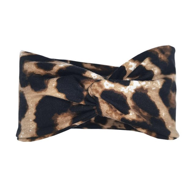 Personality leopard grain snake attern turban sport headband