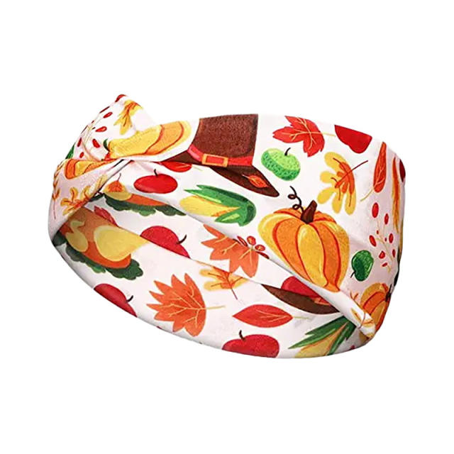 Thanksgiving day pumpkin pattern turban headband
