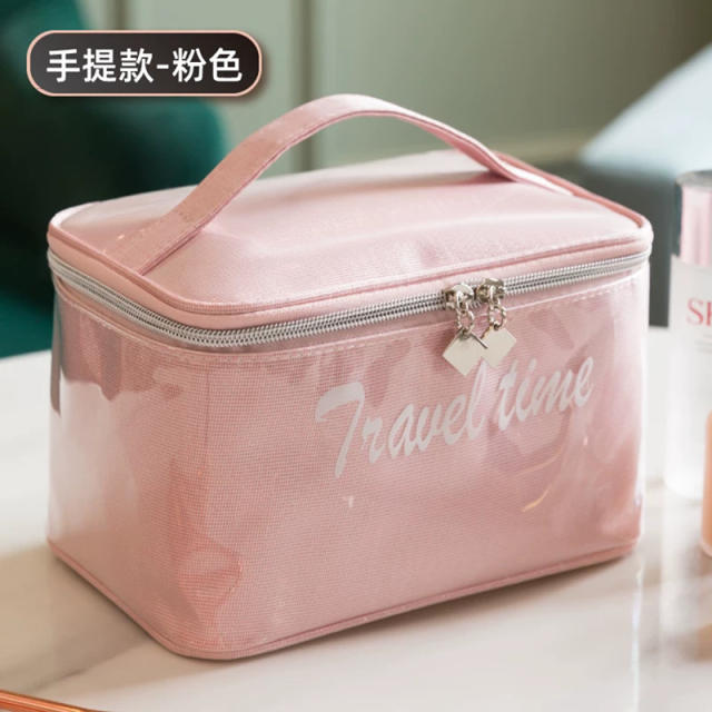 TPU jelly color waterproof travel wash bag cosmetic bag