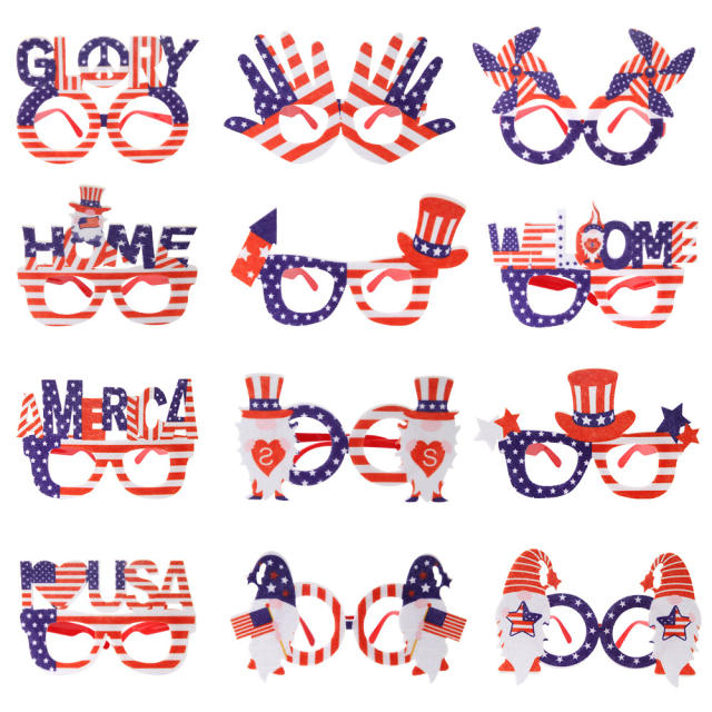 Indendence Day amercian flay party decoration glasses