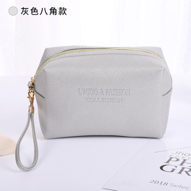 PU leather large capacity cosmetic bag tolietry bag