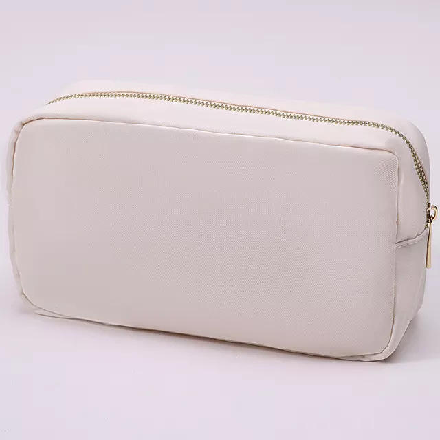 Korean fashion plain color nylon cute cosmetic bag wash bag