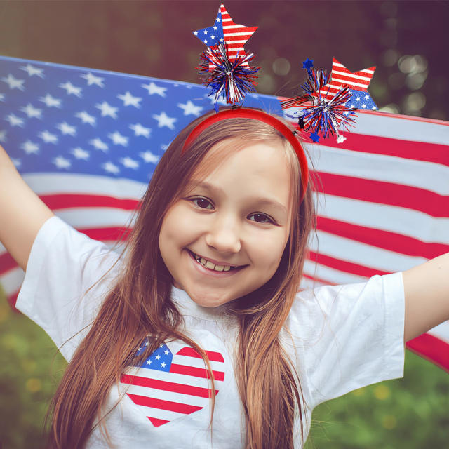 American flag Independence Day them headband