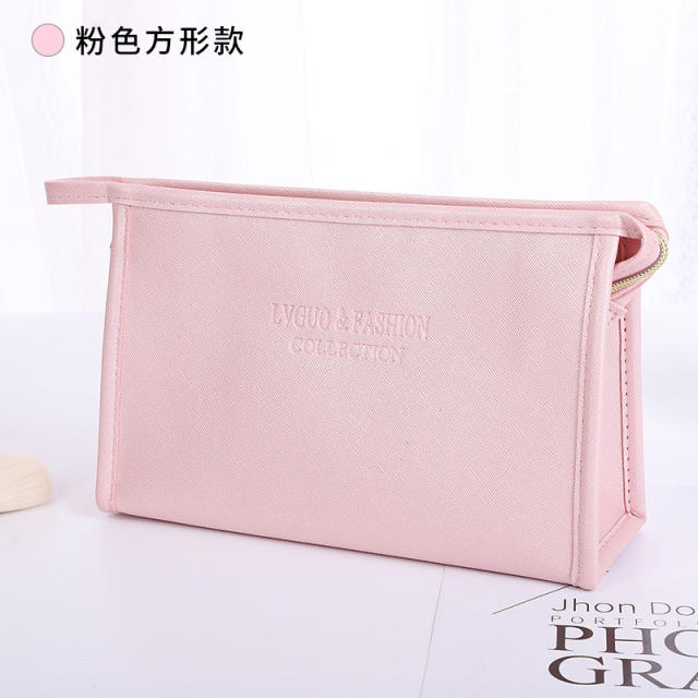 PU leather large capacity cosmetic bag tolietry bag