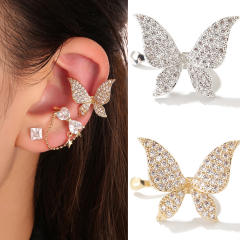Luxury diamond butterfly copper ear cuff(1pcs price)