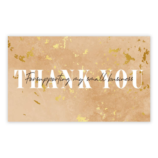 Marble pattern thank you card
