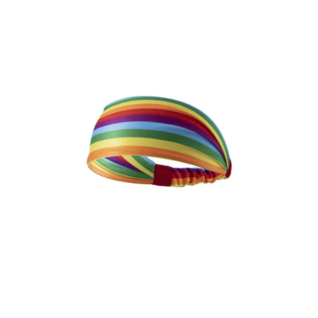 Hot sale rainbow pattern sports headband