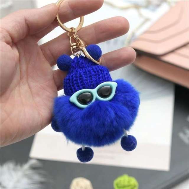 INS hot sale fluffy elfin keychain