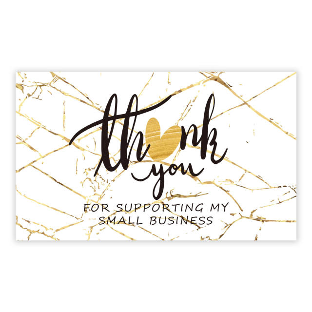 Marble pattern thank you card