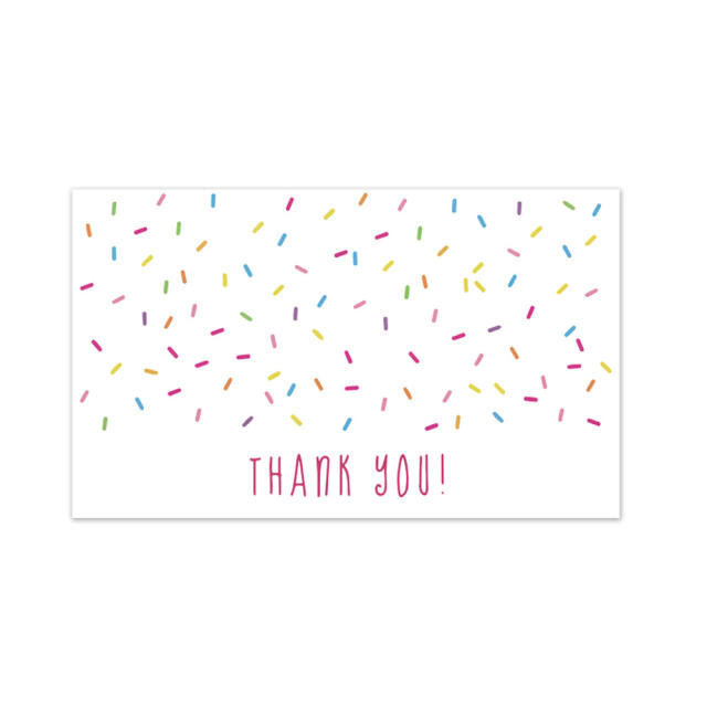 Hot sale pink color thank you card