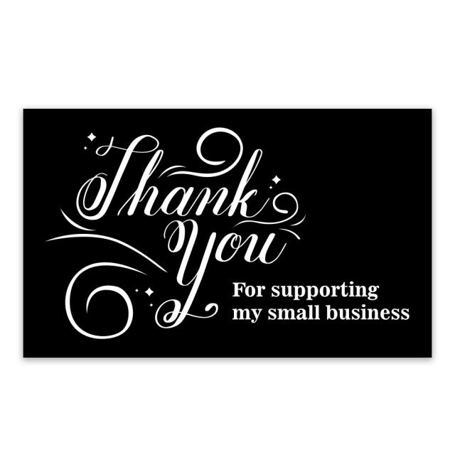 Black color series thank you card