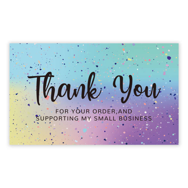 Marble pattern thank you card