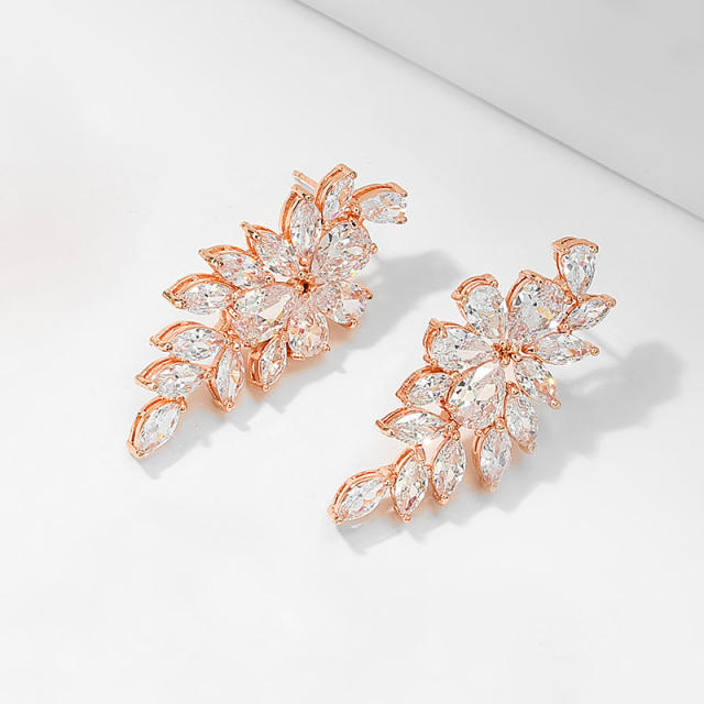 AAA cubic zircon copper diamond earrings