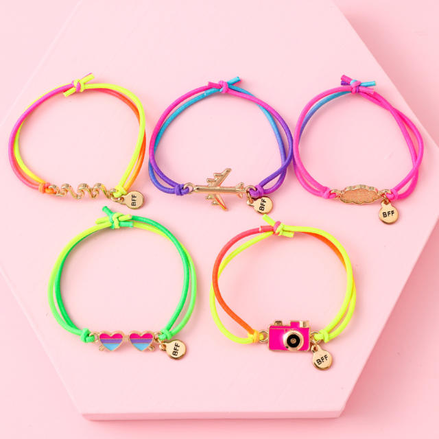 Holiday trend colorful string cute bracelet set for kids