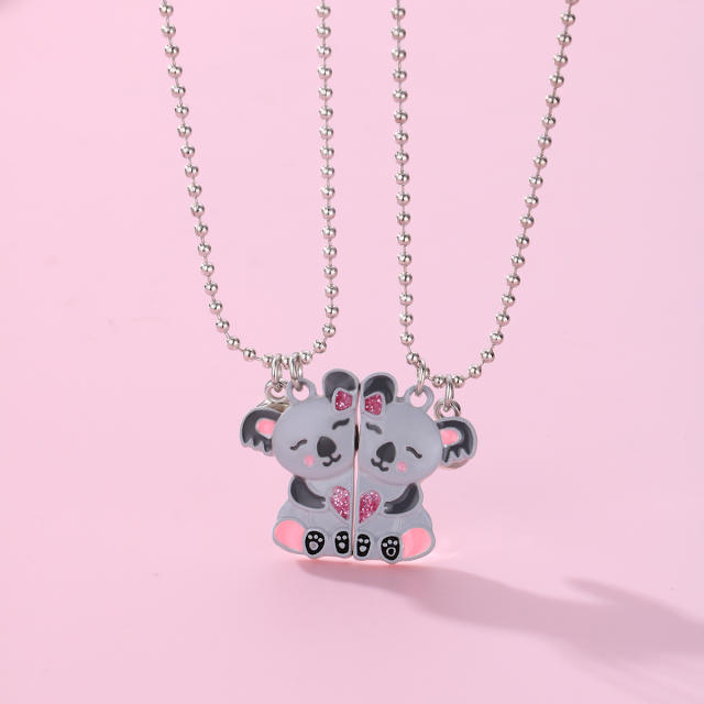 Cute color Koala Magnetic attraction BFF necklace