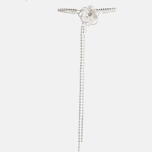 Sexy diamond flower lariat necklace