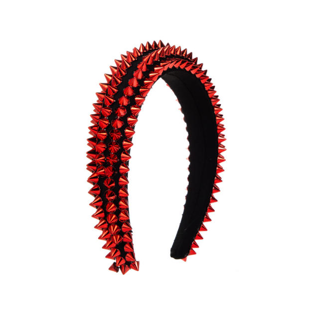 Punk trend colorful rivet padded headband
