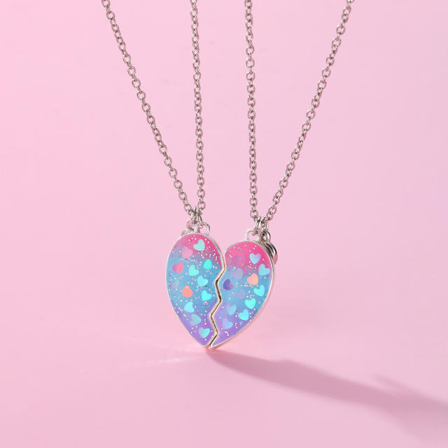 Magnetic attraction Heart BFF necklace set