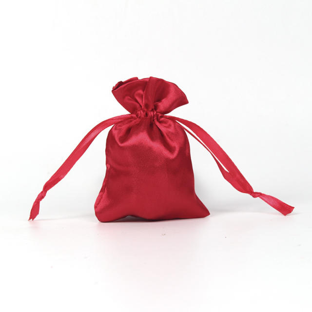 Plain color stain string jewelry bag
