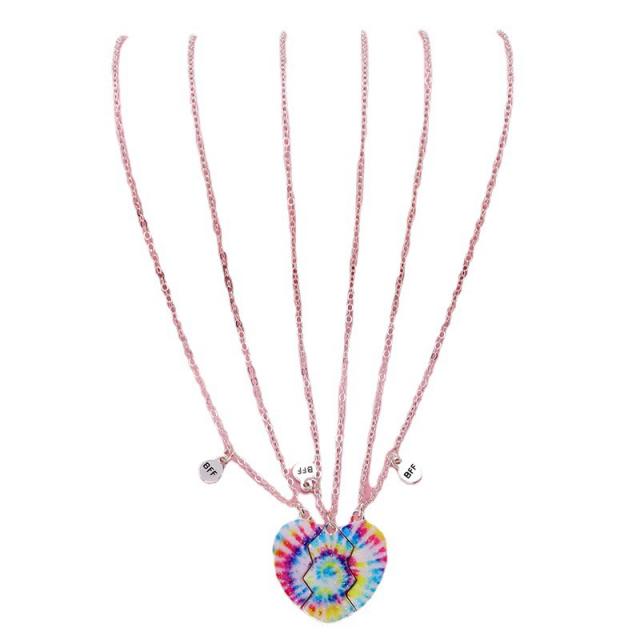 BFF hot sale heart necklace set