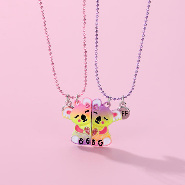 Cute color Koala Magnetic attraction BFF necklace