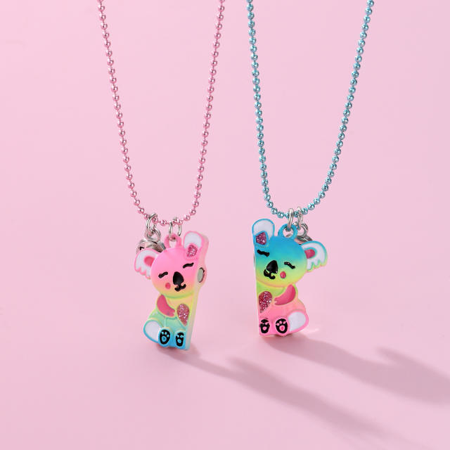 Cute color Koala Magnetic attraction BFF necklace