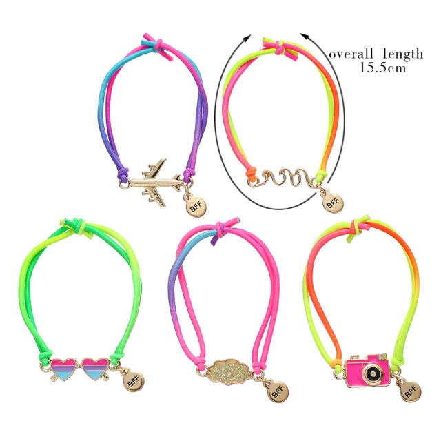 Holiday trend colorful string cute bracelet set for kids