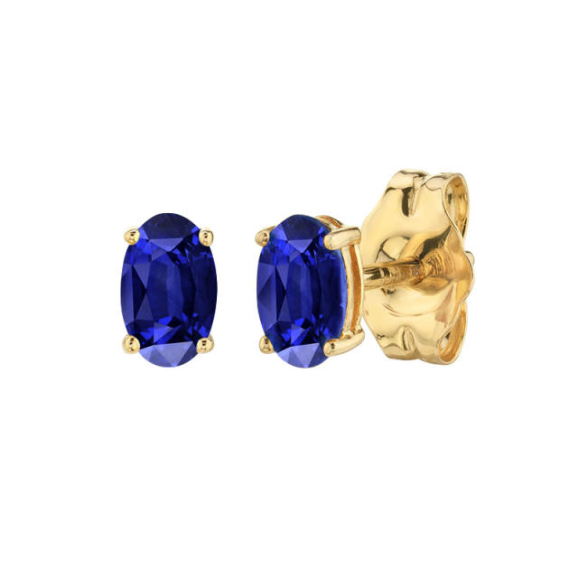 Hot sale sapphire cubic zircon copper studs earrings cartilage earrings