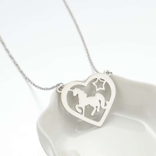 Dainty sweet cute animal series hollow stainless steel necklace