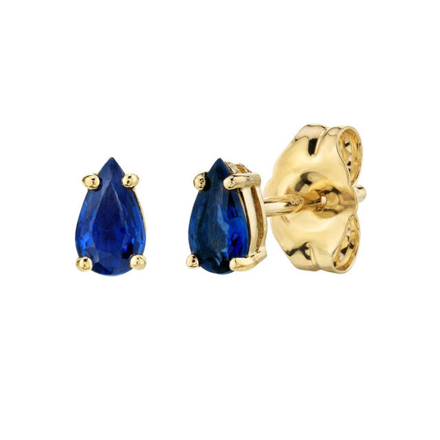 Hot sale sapphire cubic zircon copper studs earrings cartilage earrings