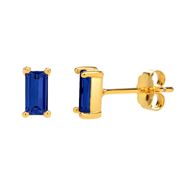 Hot sale sapphire cubic zircon copper studs earrings cartilage earrings