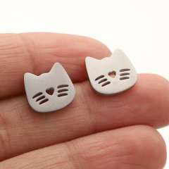 Hiphop cute birds deer animal cheap price stainless steel studs earrings