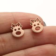 Hiphop cute birds deer animal cheap price stainless steel studs earrings