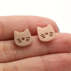 Hiphop cute birds deer animal cheap price stainless steel studs earrings