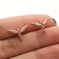 Hiphop cute birds deer animal cheap price stainless steel studs earrings