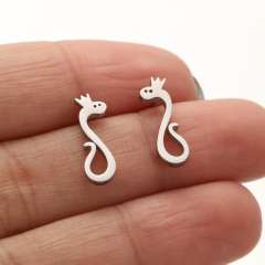 Hiphop cute birds deer animal cheap price stainless steel studs earrings