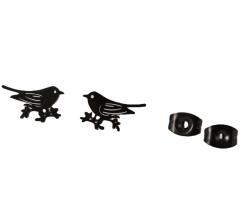 Hiphop cute birds deer animal cheap price stainless steel studs earrings