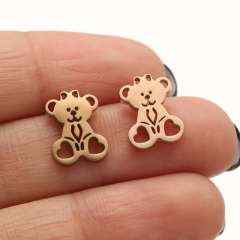 Hiphop cute birds deer animal cheap price stainless steel studs earrings