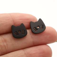 Hiphop cute birds deer animal cheap price stainless steel studs earrings