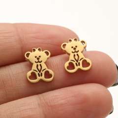 Hiphop cute birds deer animal cheap price stainless steel studs earrings