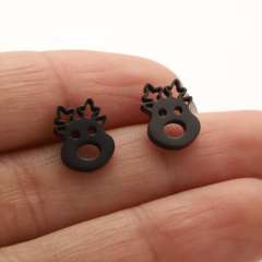 Hiphop cute birds deer animal cheap price stainless steel studs earrings