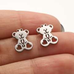 Hiphop cute birds deer animal cheap price stainless steel studs earrings