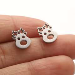 Hiphop cute birds deer animal cheap price stainless steel studs earrings