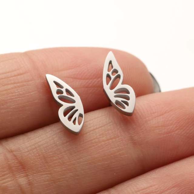 Amazon hot sale chic cheap price stainless steel studs earrings