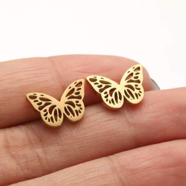 Amazon hot sale chic cheap price stainless steel studs earrings