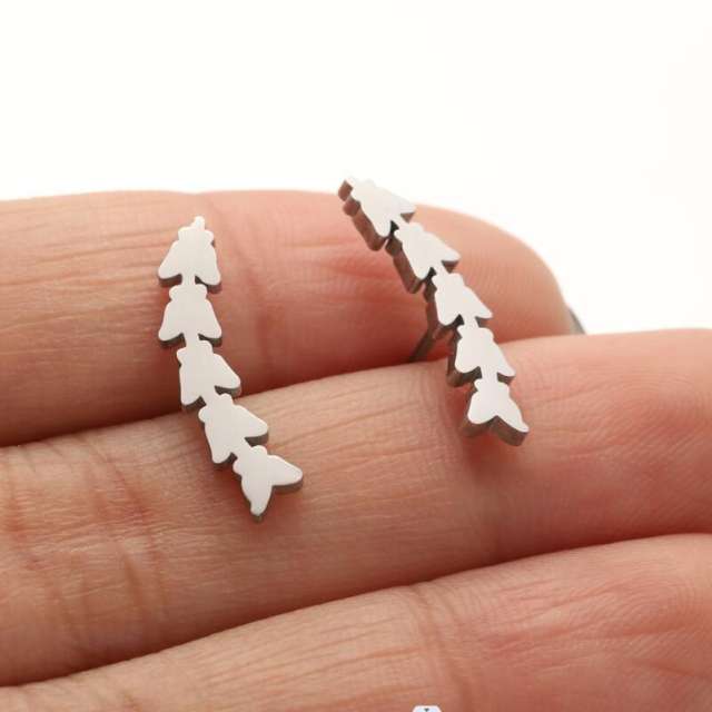 Amazon hot sale chic cheap price stainless steel studs earrings