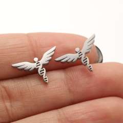 Hiphop cute birds deer animal cheap price stainless steel studs earrings