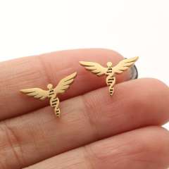 Hiphop cute birds deer animal cheap price stainless steel studs earrings