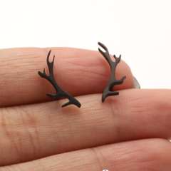 Hiphop cute birds deer animal cheap price stainless steel studs earrings
