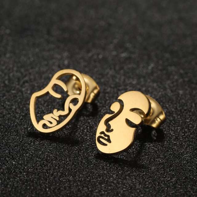 Creative cheap price stainless steel studs earrings